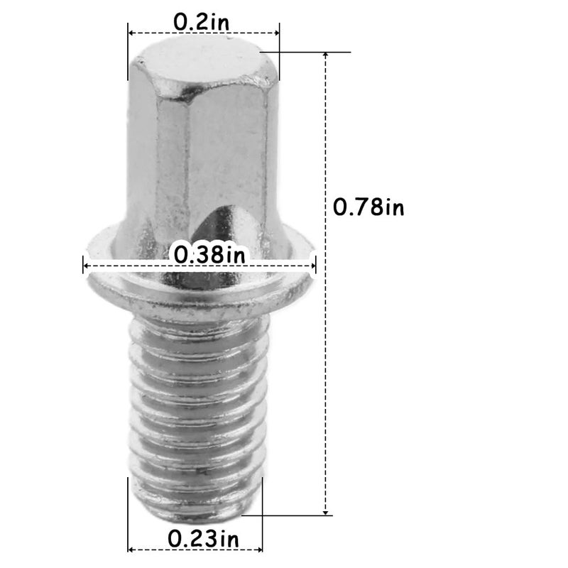 TWZKXC براغي مفتاح الطبل M6x10mm، 12 قطعة، مجموعة براغي طبل بديلة لمعدات الطبل الأساسية، فضية - Image 2